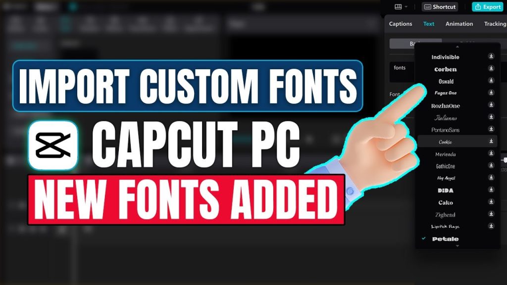 how to search fonts in capcut